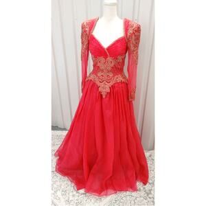 Claire's Collection Couture Formal Pageant Dress Tulle Beaded Sz 10 Pink NEW
